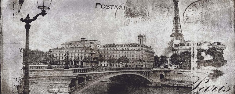 Декор Ceramika Konskie Treviso Postcard Grey 1 20х50