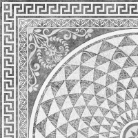 Плитка Click Ceramica Lipsia Gris Roseton 45x45 напольная