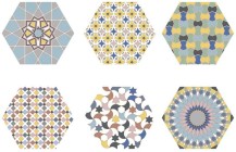 Керамогранит Codicer Kasbah Hexagon Mix Colors 25х22