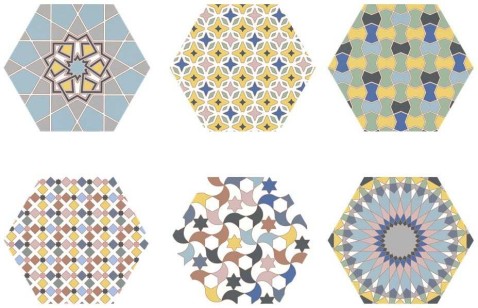 Керамогранит Codicer Kasbah Hexagon Mix Colors 25х22