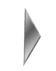 Плитка ДСТ Зеркальная плитка полуромб боковой 15x51 серебряная настенная РЗС1-02(б)
