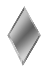 Плитка ДСТ Зеркальная плитка ромб 30x51 серебряная настенная РЗС1-02