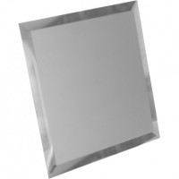 Плитка ДСТ Зеркальная плитка с фацетом 15x15 серебряная настенная КЗС1-15