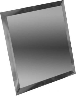 Плитка ДСТ Зеркальная плитка с фацетом 18x18 графитовая настенная КЗГ1-01