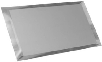 Плитка ДСТ Зеркальная плитка с фацетом 24x12 серебряная настенная ПЗС1-01