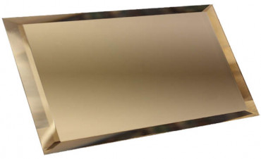 Плитка ДСТ Зеркальная плитка с фацетом 48x12 бронзовая настенная ПЗБ1-02