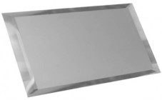 Плитка ДСТ Зеркальная плитка с фацетом 48x12 серебряная настенная ПЗС1-02