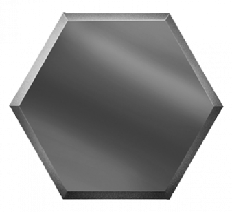 Плитка ДСТ Зеркальная плитка сота 20x17.3 графитовая настенная СОЗГ1
