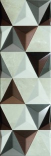 Настенная плитка 147-016-6 Valentina Brown Geometric 20x60 Gemma