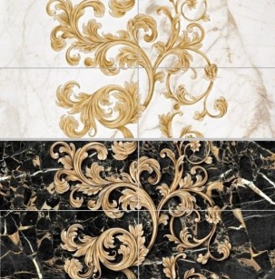 Декор Golden Tile Saint Laurent черный N4 30x60 9АС341