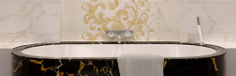 Декор Golden Tile Saint Laurent белый N4 30x60 9А0341