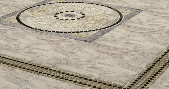 Панно Infinity Ceramic Tiles Rimini Roseton Gris (Розетон Из 4-Х Частей) 120x120