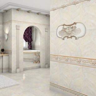 Декоративная вставка Infinity Ceramic Tiles Vaticano Menzola 2 Oro 12.4х24