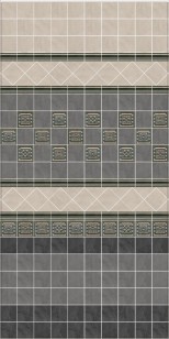 Напольная плитка Дегре 1301H черный полотно из 12 частей 9.8х9.8 29.8x39.8 Kerama Marazzi