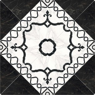 Декор Фрагонар ID94T наборный чёрный 9.9x9.9 Kerama Marazzi