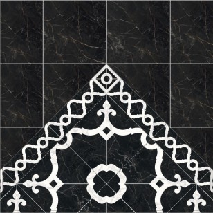 Декор Фрагонар ID94T наборный чёрный 9.9x9.9 Kerama Marazzi