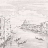 Панно Город на воде Venice из 3-х частей 12109R/3x/3F 75x75 Kerama Marazzi