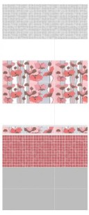 Настенная плитка 7081T Городские цветы розовый 20x50 Kerama Marazzi