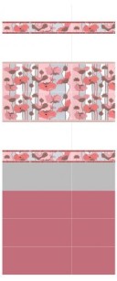 Настенная плитка 7083T Городские цветы серый 20x50 Kerama Marazzi| Распродажа |