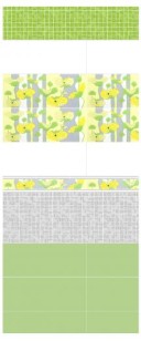 Настенная плитка 7083T Городские цветы серый 20x50 Kerama Marazzi| Распродажа |