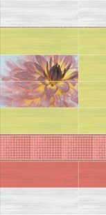 Настенное панно STG/A444/2x/12093R Искья Цветы обрезной (2 части) 50x75 Kerama Marazzi 