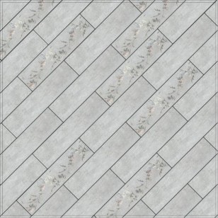 Настенная плитка Кантри Шик серый панель Декорированный 20х50 7189 Kerama Marazzi