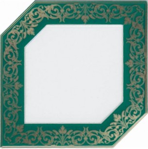 Декор Клемансо HGD/D250/18000 зеленый 15x15 Kerama Marazzi