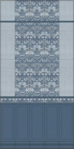 Настенная плитка Лувр 7195 синий панель 20x50 Kerama Marazzi