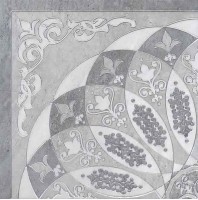 Декоративная вставка Монтаньоне серый лаппатированный 1/4 розона 40.2х40.2 HGD/B37/SG1550L Kerama Marazzi