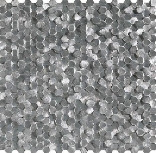 Мозаика L241713651 Gravity Aluminium 3d Hexagon Metal 30.4x31 L Antic Colonial