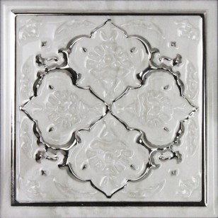Декор Dec Armonia Petra Brillo Bisel Silver C 15x15 Monopole Ceramica
