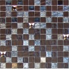 Мозаика ONIX Mosaico Rev. Mystic Glass Agata Diamond Brown Malla 31.1x31.1