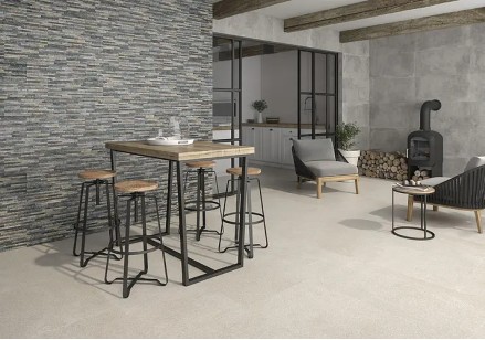 Керамогранит Pamesa Duplostone Gris Decorstone rett 90x90