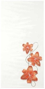 Декор Polcolorit Ecco Bianco Kwiat Orange 25x50