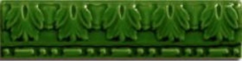 Бордюр Moldura Relieve Verde 5x20 Ribesalbes Ceramica