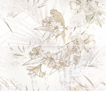 Панно 532013 Natural Decoro Tropical Modulo B+D White 64x75 Roberto Cavalli