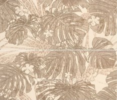 Панно 532082 Natural Decoro Monstera Modulo B+D Ivory компл.из 2шт 64x75 Roberto Cavalli