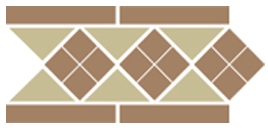 Бордюр TopCer Victorian Designs LISBON-1 with 1 strip (Tr.03 Dots 04 Strips 04) 28х15
