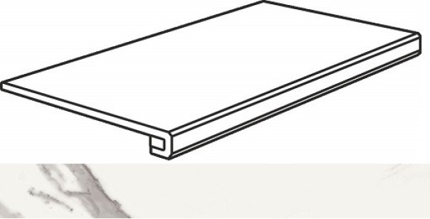 Ступень 6000392 Statuario Grad C Ret 30x120x3x Vallelunga
