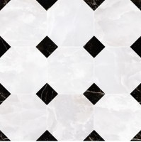 Мозаика Versace Emote Onice Bianco Nero 39х39 262610