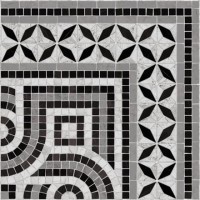Декор Vives Ceramica Via Appia Cantonera Paxos Negro 43.5x43.5