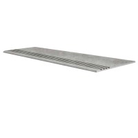 Ступень Grasaro Beton Стандарт проходная матовая серая 29.6x120 G1102 MR