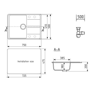 Кухонная мойка Quartz Prima 750-04 платина Ulgran