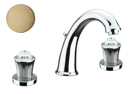 Смеситель для раковины Venere Sky Swarovski 13ZZ0628 бронза Fiore
