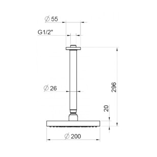 Верхний душ AC0940980METAL розовое золото Webert