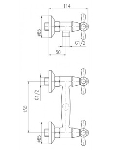 Смеситель для душа Morava MK680.5SM Rav Slezak