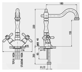 Смеситель для раковины Morava Eco MK320.5/8SM Rav Slezak