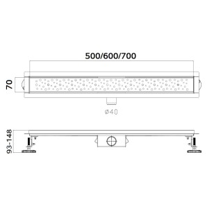 Душевой лоток HB92700 сатин Haiba