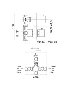 Смеситель для душа X-TERMO 31CR0990 хром Fiore