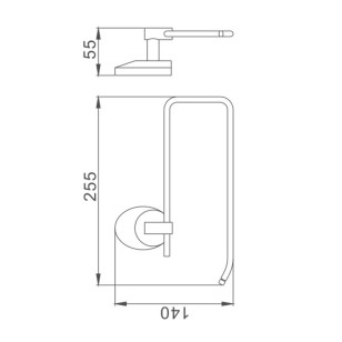 Полотенцедержатель HB1603-2 хром Haiba